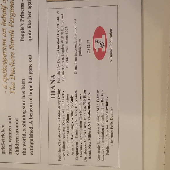 Princess Diana Magazine by Dennis publication - Picture 2 of 5